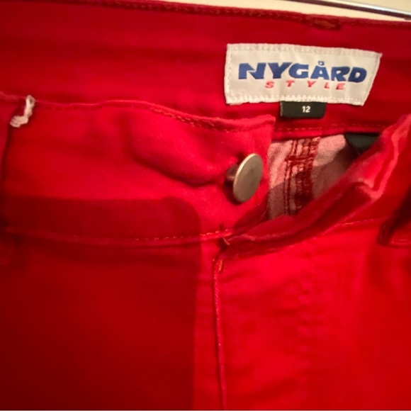 NYGARD Red Women's Jeans Size 12. - Picture 7 of 14